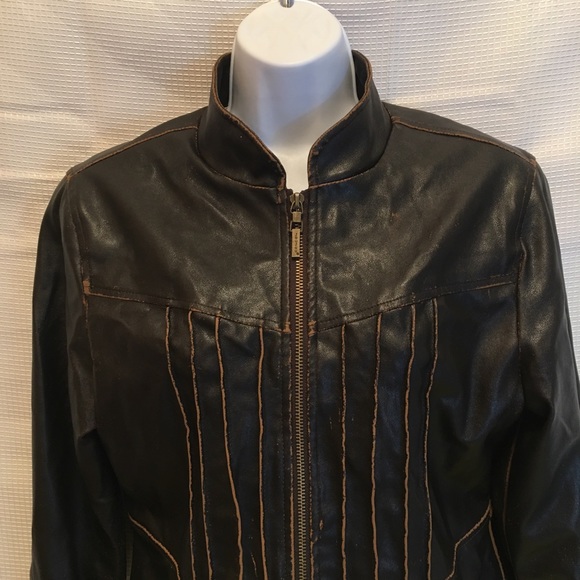 Jou Jou womans large faux leather jacket - Picture 2 of 8